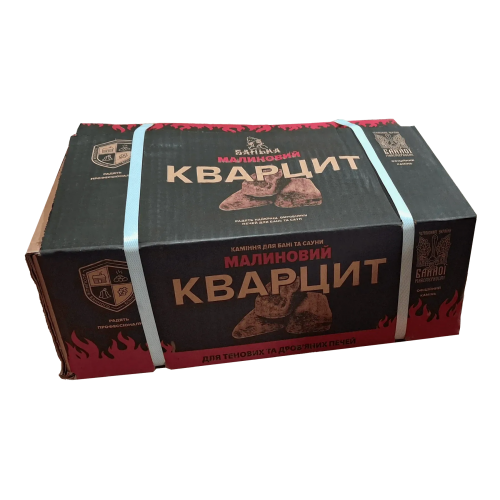 Камінь малиновий кварцит (6-10 см) 20 кг для лазні та сауни