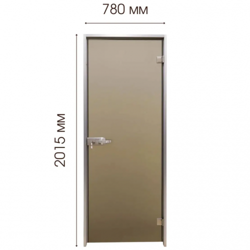 Скляні двері міжкімнатні 800х2000  Terra Bronze SateenTesli