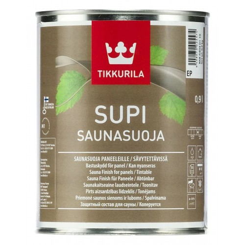 Захисне просочення Tikkurila Supi Saunasuoja 0,9 літрів для лазні та сауни