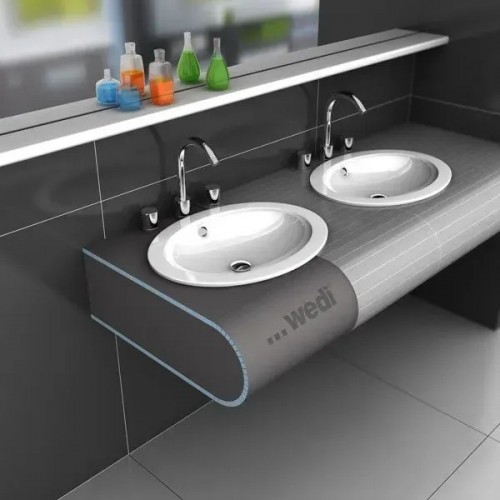 Теплоізоляційна панель Wedi 2500х600х10 мм для утеплення приміщень з підвищеною вологістю повітря