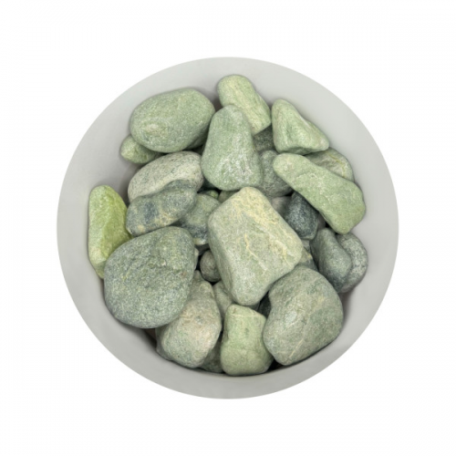 Каміння для сауни Жадеїт обваловане 10-16 см / 10 кг