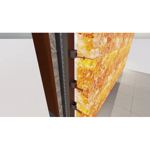 Цегла з пропилом 10/10/5 см із гімалайської солі для лазні та сауни