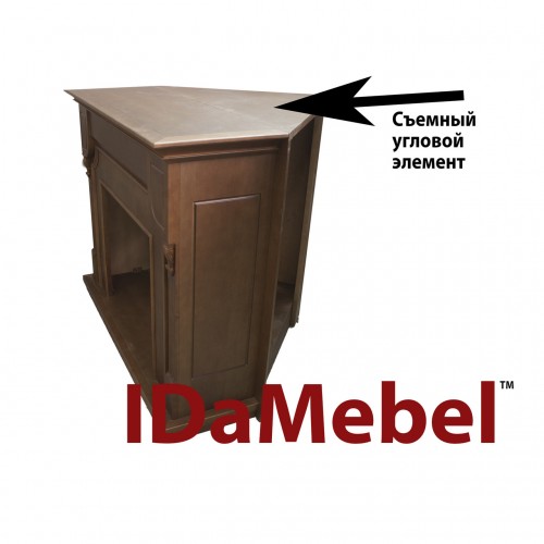 Камінокомплект IDaMebel Barcelona Горіх Трансформер з ефектом мерехтливих дров зі звуком зі обігрівом