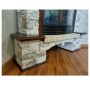 Кутовий каминокомплект Fireplace Майамі Сірий + Кароліна з ефектом полум'я зі звуком і обігрівом