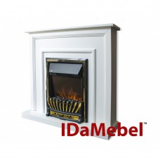 Каминокомплект IDaMebel Adele Белый Aspen Gold с эффектом живого пламени с регулировкой обогрева