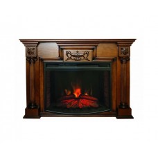 Класичний камін Fireplace Детройт Античний дуб з ефектом живого вогню зі звуком і обігрівом