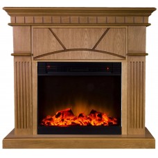 Фронтальный каминокомплект Fireplace Индия Орех эффект живого пламени со звуком и обогревом