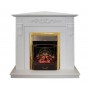 Кутовий каминокомплект Fireplace Торонто Білий ефект мерехтливих дров зі звуком і обігрівом