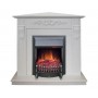 Кутовий каминокомплект Fireplace Торонто Білий ефект мерехтливих дров зі звуком і обігрівом