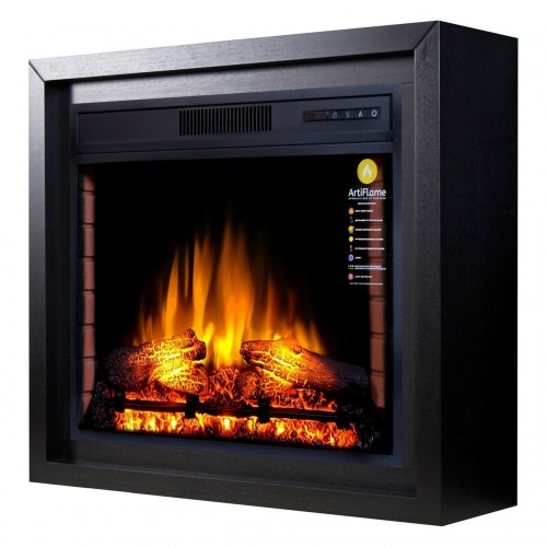 Сучасний каминокомплект ArtiFlame BRONX AF28S Венге з ефектом полум'я зі звуком і обігрівом