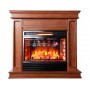 Пристінний каминокомплект Fireplace Італія Світлий дуб ефект живого полум'я зі звуком і обігрівом