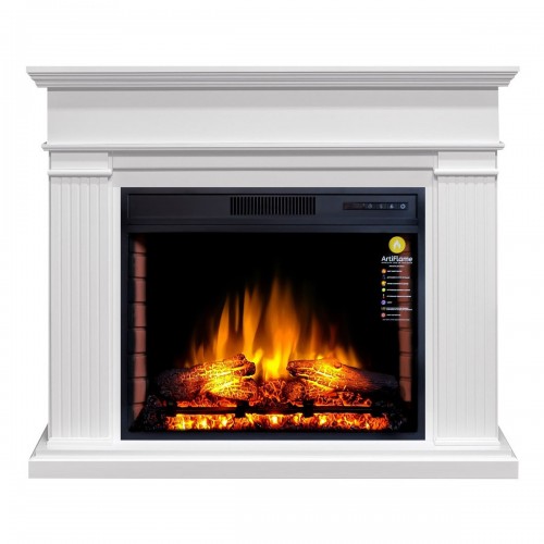 Кутовий камінокомплект ArtiFlame ANDANTE CORNER AF28S Білий б'янко з ефектом полум'я зі звуком