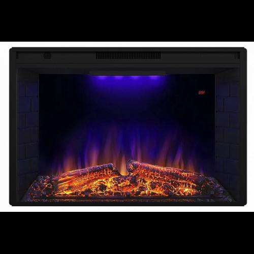 Пристінний каминокомплект Fireplace Лос-Анджелес Білий ефект живого полум'я зі звуком і обігрівом