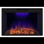 Пристінний каминокомплект Fireplace Лос-Анджелес Білий ефект живого полум'я зі звуком і обігрівом