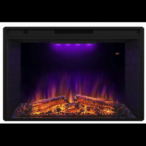 Пристінний каминокомплект Fireplace Лос-Анджелес Білий ефект живого полум'я зі звуком і обігрівом