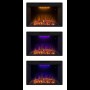 Пристінний каминокомплект Fireplace Лос-Анджелес Білий ефект живого полум'я зі звуком і обігрівом
