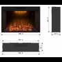 Пристінний каминокомплект Fireplace Лос-Анджелес Білий ефект живого полум'я зі звуком і обігрівом