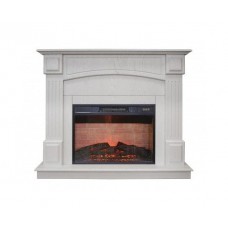 Класичний каминокомплект Fireplace Амур Білий дуб з ефектом живого вогню зі звуком і обігрівом Класичний каминокомплект Fireplace Амур Білий дуб з ефектом живого вогню зі звуком і обігрівом