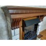 Фронтальний каминокомплект Fireplace Лондон Білий + Горіх ефект мерехтливих дров зі звуком і обігрівом
