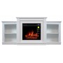 ТБ тумба з електро каміном ArtiFlame FASHION TV STAND AF18 Білий б'янко ефект полум'я і обігрівом