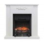 Підлоговий каминокомплект Fireplace Бельгія Білий дуб ефект мерехтливих дров зі звуком і обігрівом
