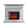 Класичний каминокомплект Fireplace Цезар Білий з ефектом живого вогню зі звуком і обігрівом