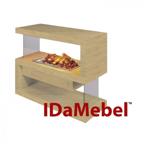 Камінокомплект IDaMebel Avantgarde M Білий з 3D ефектом полум'я Opti-Myst з парогенератором