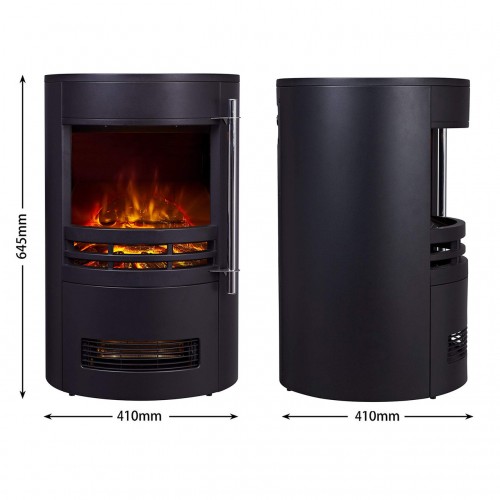 Електрокамін, що окремо стоїть, ArtiFlame AF-FS-91-G з ефектом живого вогню і регулюванням обігріву