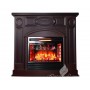 Класичний каминокомплект Fireplace Таранто Темний дуб ефект живого вогню зі звуком і обігрівом