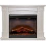 Класичний каминокомплект Fireplace Болівія Алебастр з ефектом живого вогню зі звуком і обігрівом