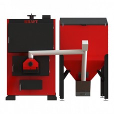 Пеллетный промышленный котел Kraft PromF-1000 кВт с факельной горелкой и жаротрубным теплообменником