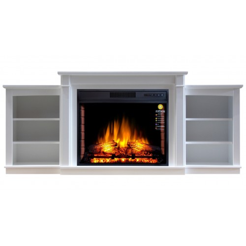 ТВ тумба з каміном ArtiFlame VOGUE TV STAND AF28S Білий б'янко ефект полум'я зі звуком та обігрівом