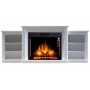 ТВ тумба з каміном ArtiFlame VOGUE TV STAND AF28S Білий б'янко ефект полум'я зі звуком та обігрівом