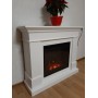 Пристінний камін Fireplace Гонконг Слонова кістка з ефектом живого полум'я зі звуком та обігрівом