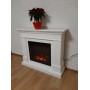 Пристінний камін Fireplace Гонконг Слонова кістка з ефектом живого полум'я зі звуком та обігрівом