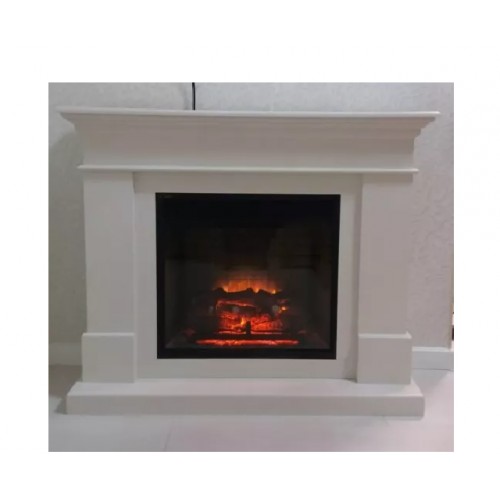 Пристінний камін Fireplace Гонконг Слонова кістка з ефектом живого полум'я зі звуком та обігрівом