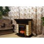 Підлоговий каминокомплект Fireplace Тайбей Білий + Венге ефект мерехтливих дров зі звуком і обігрівом