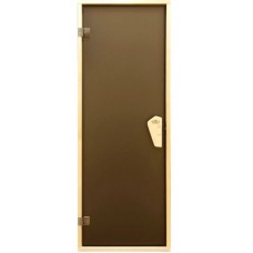 Стеклянная дверь для бани и сауны Tesli Sateen RS 700х1800 мм закаленное стекло матовая бронза