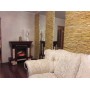 Каминокомплект Fireplace Франція Жовтий + Кароліна ефект мерехтливих дров зі звуком і обігрівом