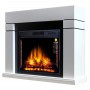 Сучасний камінокомплект ArtiFlame LINDOS AF28S Білий б'янко ефект полум'я зі звуком та обігрівом