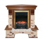 Кутовий каминокомплект Fireplace Швеція Дуб ефект мерехтливих дров зі звуком і обігрівом