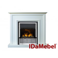 Камінокомплект IDaMebel Adele Білий Flagstaff з 3D ефектом живого полум'я з парогенератором