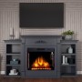ТБ тумба з каміном ArtiFlame NEW YORK AF28S Сірий графіт з ефектом полум'я зі звуком та обігрівом