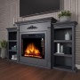ТБ тумба з каміном ArtiFlame NEW YORK AF28S Сірий графіт з ефектом полум'я зі звуком та обігрівом