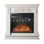 Класичний каминокомплект Fireplace Дарлінг Бежевий з ефектом живого вогню зі звуком і обігрівом