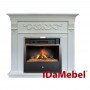 Камінокомплект IDaMebel Marseille Etna SF05 Білий з 3D ефектом мерехтливих дров з парогенератором