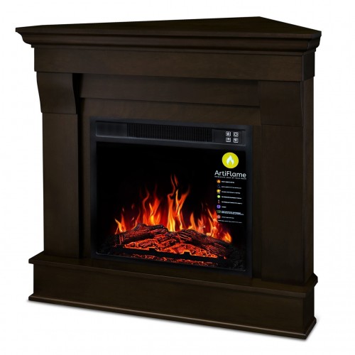 Кутовий каминокомплект ArtiFlame ALBION CORNER AF23 Венге з ефектом живого вогню з обігрівом