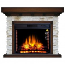 Камінокомплект ArtiFlame LUDWIG AF28S Античний дуб з ефектом полум'я зі звуком та обігрівом