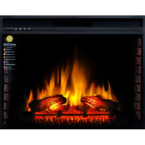 Класичний камінокомплект ArtiFlame PRAGA AF33 Білий б'янко з ефектом живого вогню з обігрівом