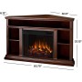 Кутова ТБ тумба з каміном Fireplace Сан-Франциско Кароліна ефект живого вогню зі звуком і обігрівом